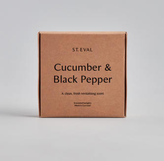 duftende telys cucumber & black pepper